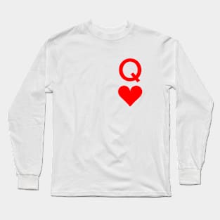 Queen Of Hearts Long Sleeve T-Shirt